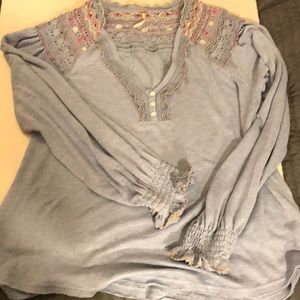 Free people poly/ rayon /cotton shirt